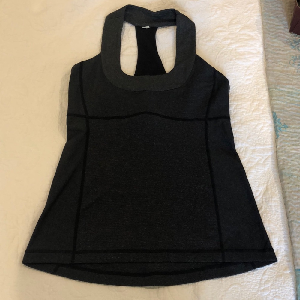 Dark gray Razor back lulu lemon tank top